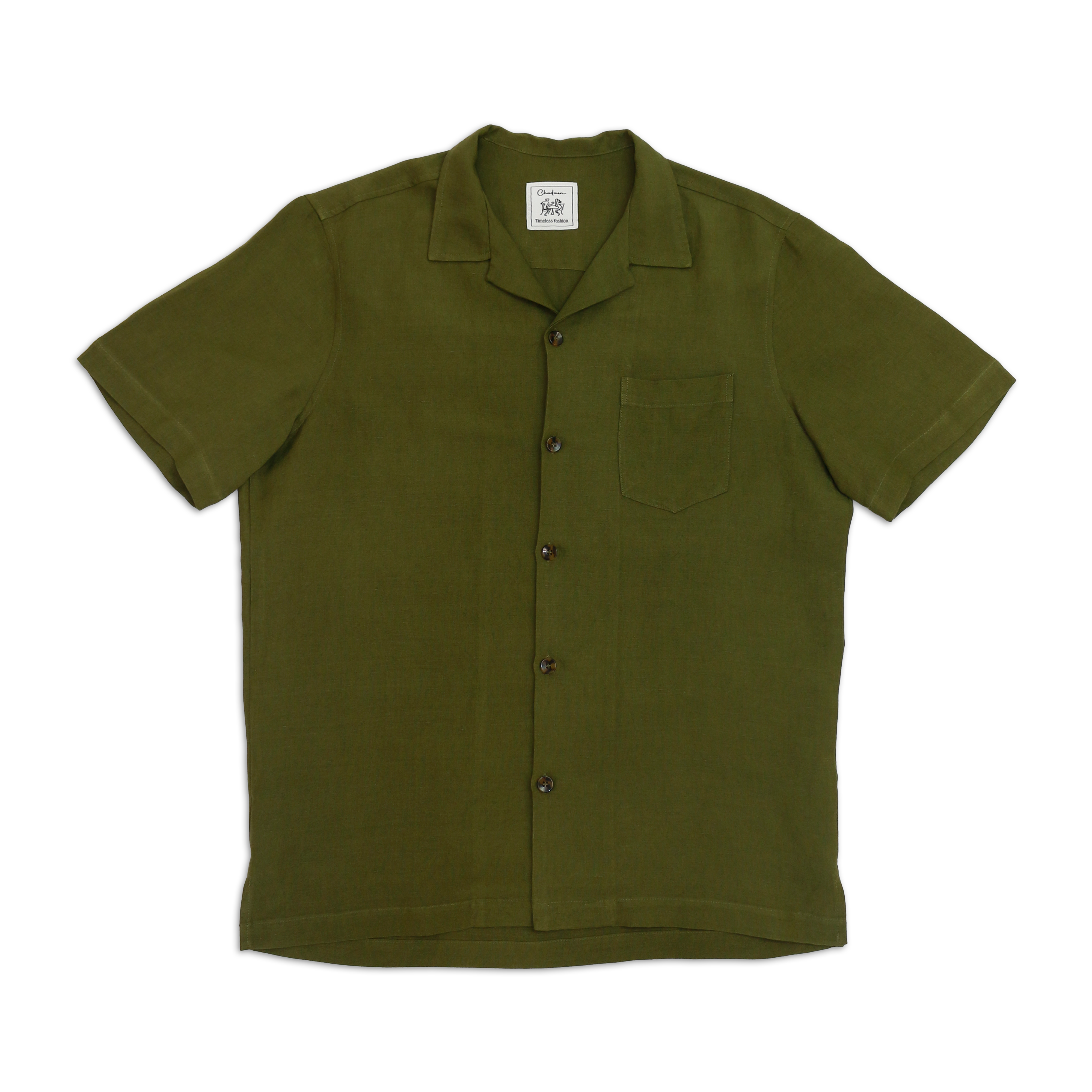 Classic Camp Collar Linen Shirt