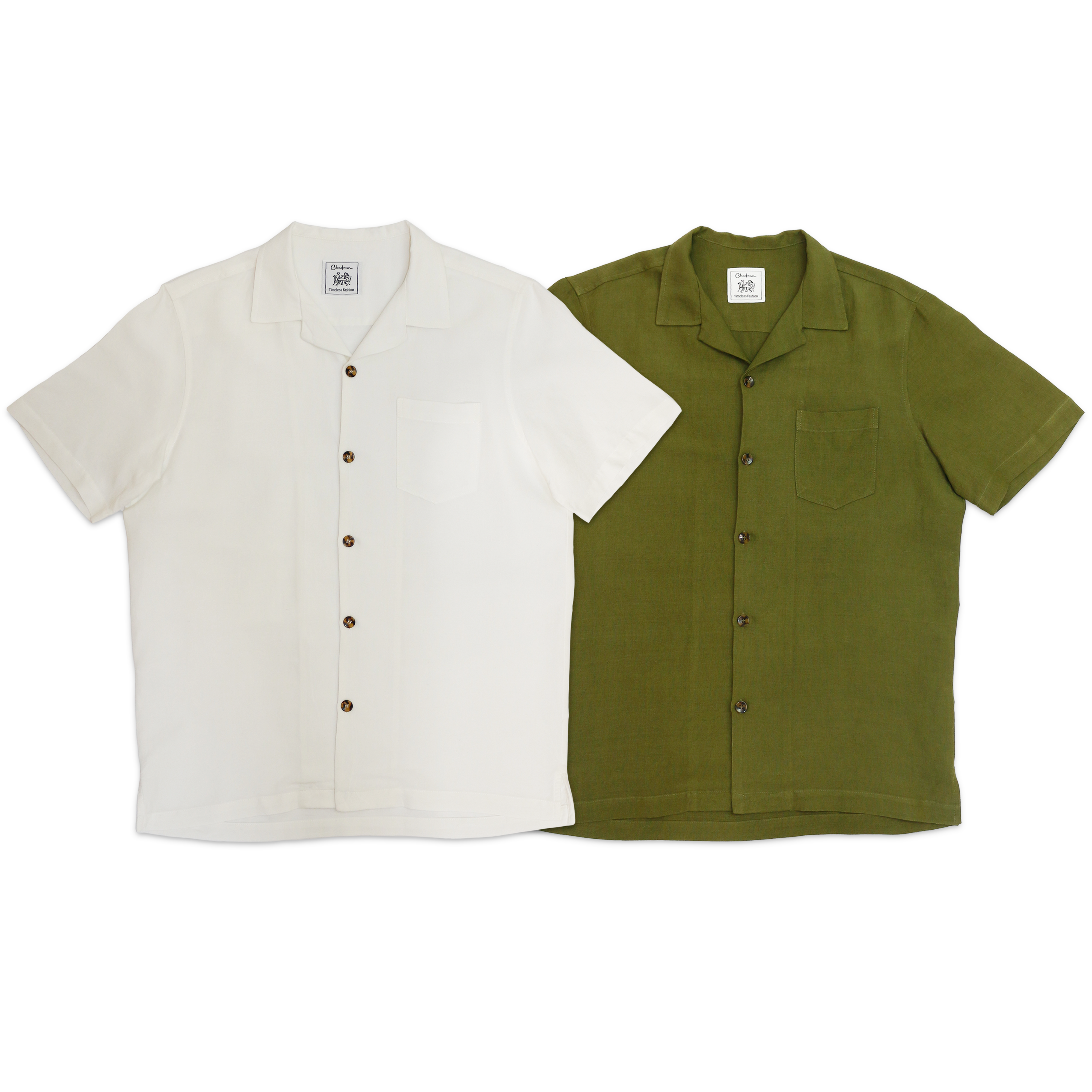 Classic Camp Collar Linen Shirt